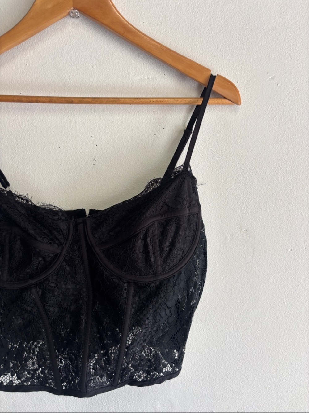 Altar'd State Black Lace Bustier Bandeau